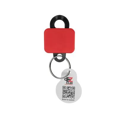 Custom Keychains Clipster Tag with Belt Clip - 1.25 x 2.75 in - product view 7