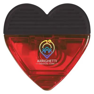 Heart Shape Magnetic Clip with Rubber Grip - 2.75 in