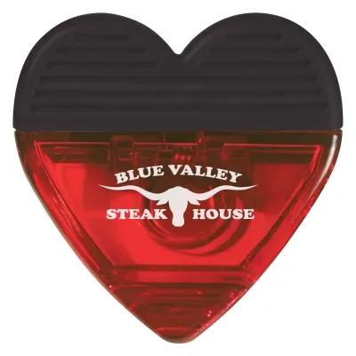 Heart Shape Magnetic Clip with Rubber Grip - 2.75 in - product view 3