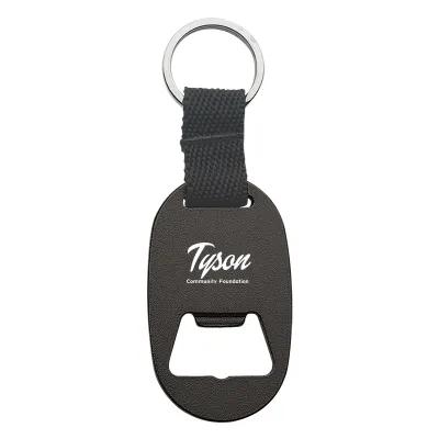 Bottle Opener Keychain Metal Tag Style - 1.375 x 3.75 in