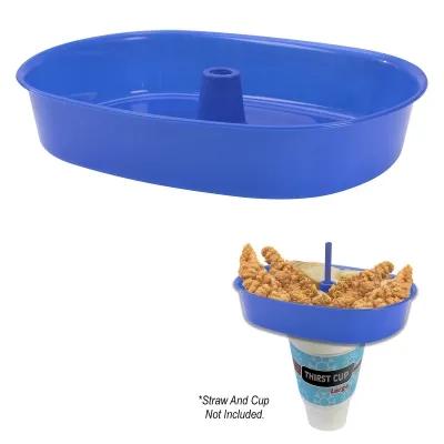 Oval Food Container with Straw Access - 30 oz - product view 2