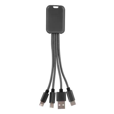 Charging Cable 4-in-1 Aluminum Multi-Device - 6.5 in - product view 3