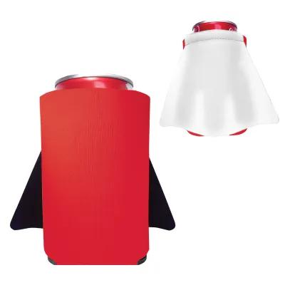 Custom Koozie Kan-Tastic Hero Cape Foam - 4.25 in - promotional product with custom logo