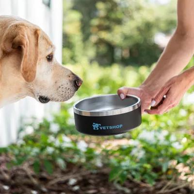 Pet Bowl Stainless Steel Double Wall Non-Slip - 40 oz - product view 4