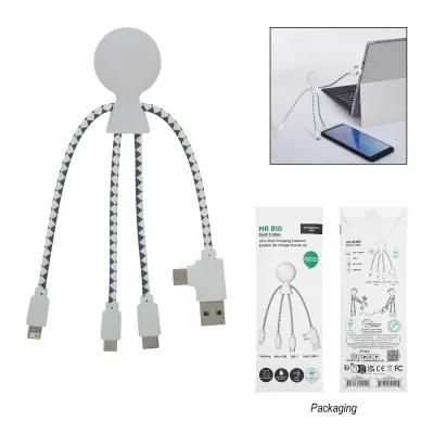 All-in-One Charging Cable with Multiple Connectors - 6 in - product view 2