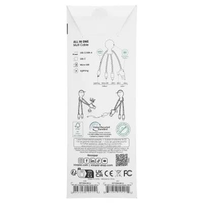 All-in-One Charging Cable with Multiple Connectors - 6 in - product view 4