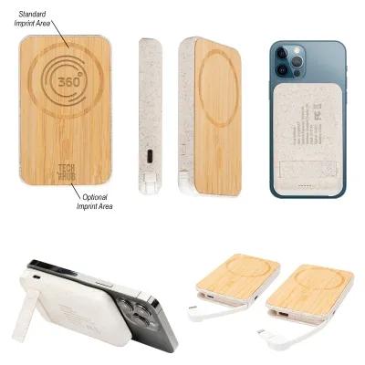 MagSafe Bamboo Wireless Power Bank - 5000 mAh