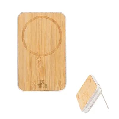 MagSafe Bamboo Wireless Power Bank - 5000 mAh - product view 1