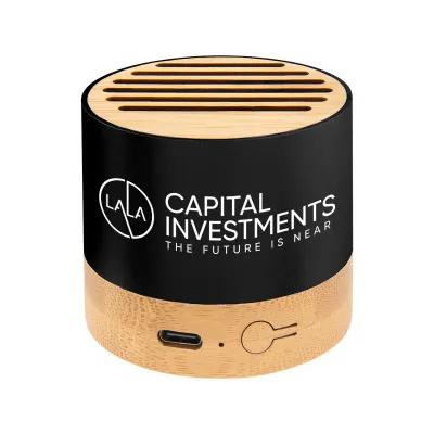 Wireless Speaker Bamboo Recycled Aluminum - 2 in - product view 2