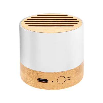Wireless Speaker Bamboo Recycled Aluminum - 2 in - product view 3