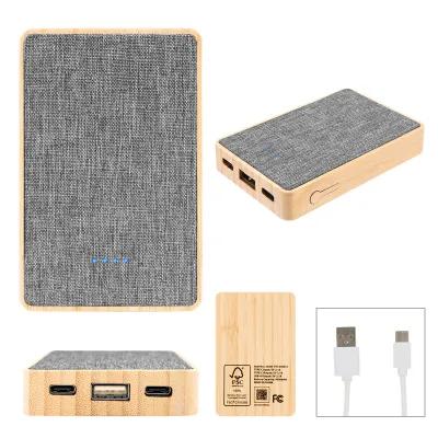 Power Bank Bamboo rPET Fabric - 5000 mAh - product view 2