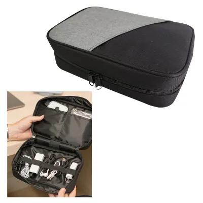 Tech Organizer Heathered Polyester Double Zip - product view 2