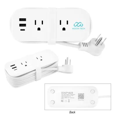 Power Strip Compact Multi-Outlet Travel - 4 x 2 in - product view 1