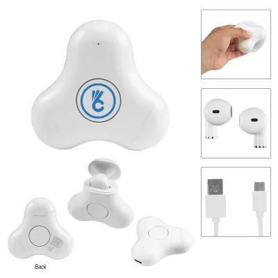 Bluetooth Fidget Spinner Earbuds - 2.5 x 2.5 in