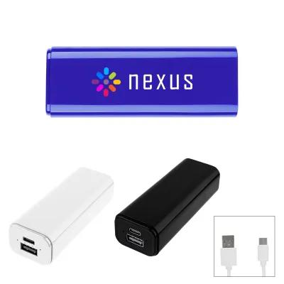 UL Listed Recycled ABS Power Bank 5000mAh - 3.5 x 1.5 in