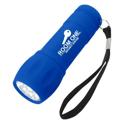 Rubberized LED Flashlight with Wrist Strap - 4 in