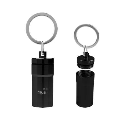 Aluminum Pill Holder Keychain - 1.5 in Diameter - product view 2