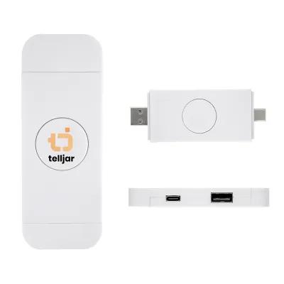 Spinner USB Hub Dual Input Recycled ABS - 3.5 in - product view 1