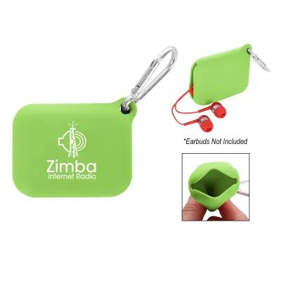 Silicone Tech Pouch with Carabiner - 2.75 in