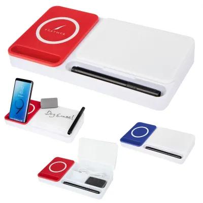 Desk Organizer with Wireless Charger - 9.5 in