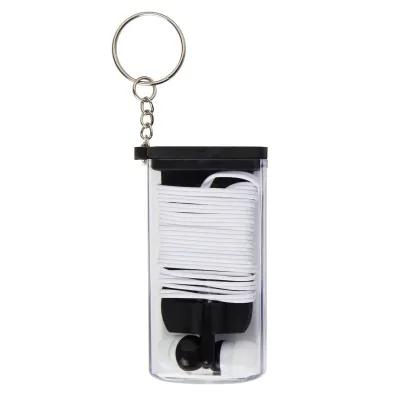 Wired Earbuds Keychain with Cord Organizer Silicone Case - 3 x 1.75 in - product view 5