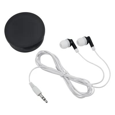Wired Earbuds in Round Protective Plastic Case - 2 in Diameter - product view 3