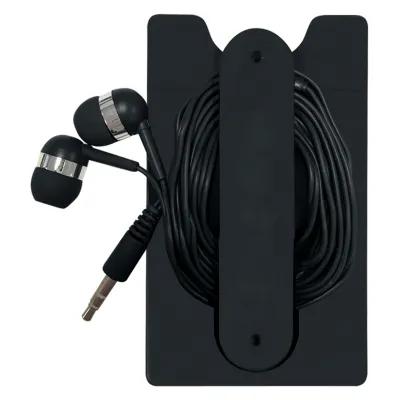 Phone Wallet with Wired Earbuds Adhesive Stand - 2.25 x 3.75 in - product view 1