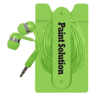 Phone Wallet with Wired Earbuds Adhesive Stand - 2.25 x 3.75 in - product view 21