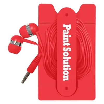 Phone Wallet with Wired Earbuds Adhesive Stand - 2.25 x 3.75 in - product view 28