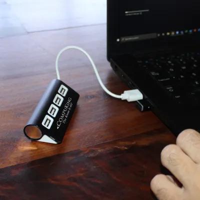 USB Hub 4-Port Aluminum Wave - 3.5 x 1.5 in - product view 4