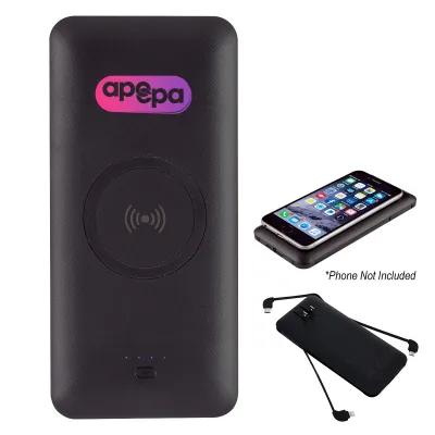 5-in-1 Wireless Power Bank with Built-in Cables - 5000 mAh