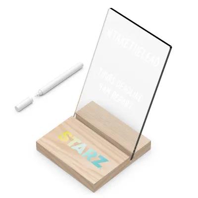Acrylic Writing Pad with Maple Base - 4 x 6.25 in