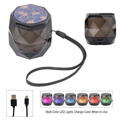 Bluetooth Speaker with LED Lights - 2 in Diameter