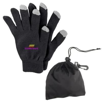 Touch Screen Gloves with Drawstring Pouch (One Size) - product view 3