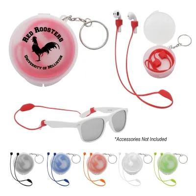 Silicone Earbud and Sunglass Strap with Case - 20 in