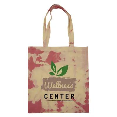 Custom Printed Tote Bag Cotton Tie Dye Candy - 14 x 16 in - product view 2