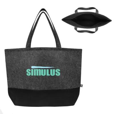 Custom Tote Bag rPET Felt Recycled Material - 21 x 15 in
