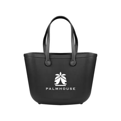 Custom Tote Bag EVA Rubber Beach Style Tip-Proof - 18 x 13 in