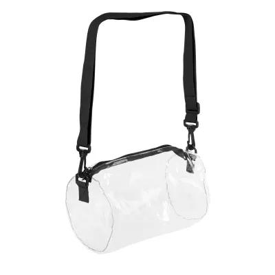 Barrel Bag Clear PVC Zippered Adjustable Strap - 10 in Diameter - product view 2