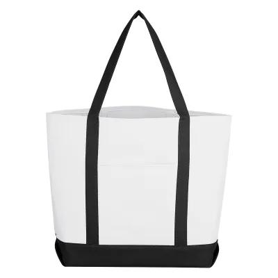 Custom Tote Bag Polyester Shopper Front Pocket - 15 x 11 in - product view 2