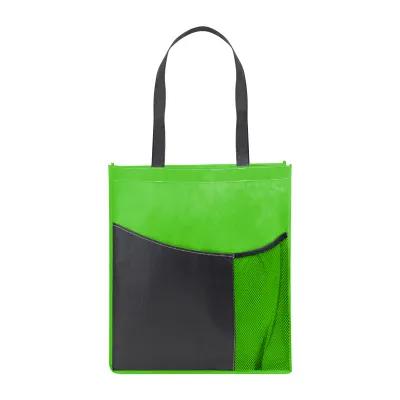 Custom Tote Bag Recycled Non-Woven Mesh Pocket - 15 x 17 x 3 in - product view 3