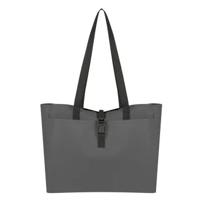 Custom Tote Bag Polyester Buckle Closure Front Pocket - 15 x 12 x 5.75 in - product view 3