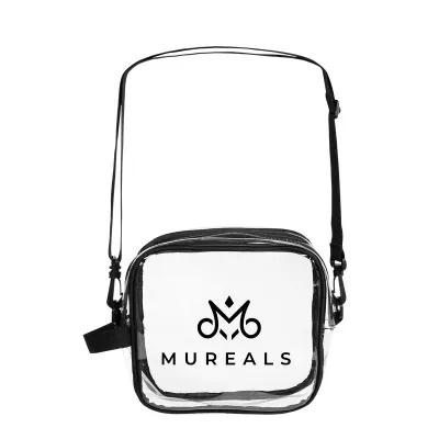 Clear Crossbody Bag NFL Compliant Adjustable Strap - 8 x 8.25 x 2.75 in - product view 2