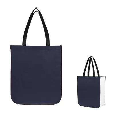Custom Tote Bag Laminated rPET Non-Woven - 14 x 16 in - product view 3