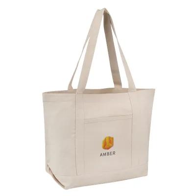 Custom Tote Bag Recycled Cotton Canvas 10 oz - 21 x 14 in - product view 2