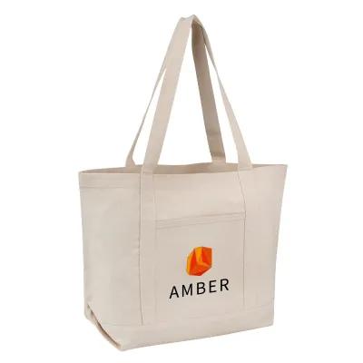 Custom Tote Bag Recycled Cotton Canvas 10 oz - 21 x 14 in - product view 3