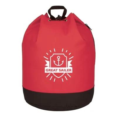 Drawstring Backpack Bucket Style 600D Polyester - 17 x 15 in
