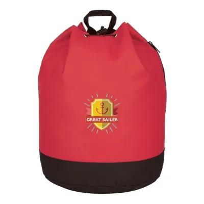 Drawstring Backpack Bucket Style 600D Polyester - 17 x 15 in - product view 3