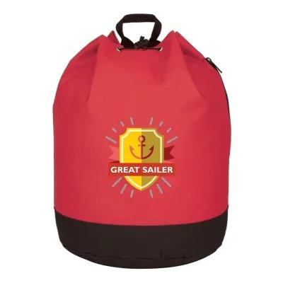 Drawstring Backpack Bucket Style 600D Polyester - 17 x 15 in - product view 4