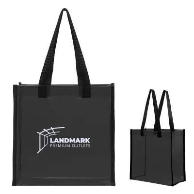 Transparent Tote Bag PVC with Large Opening - 12 x 12 in